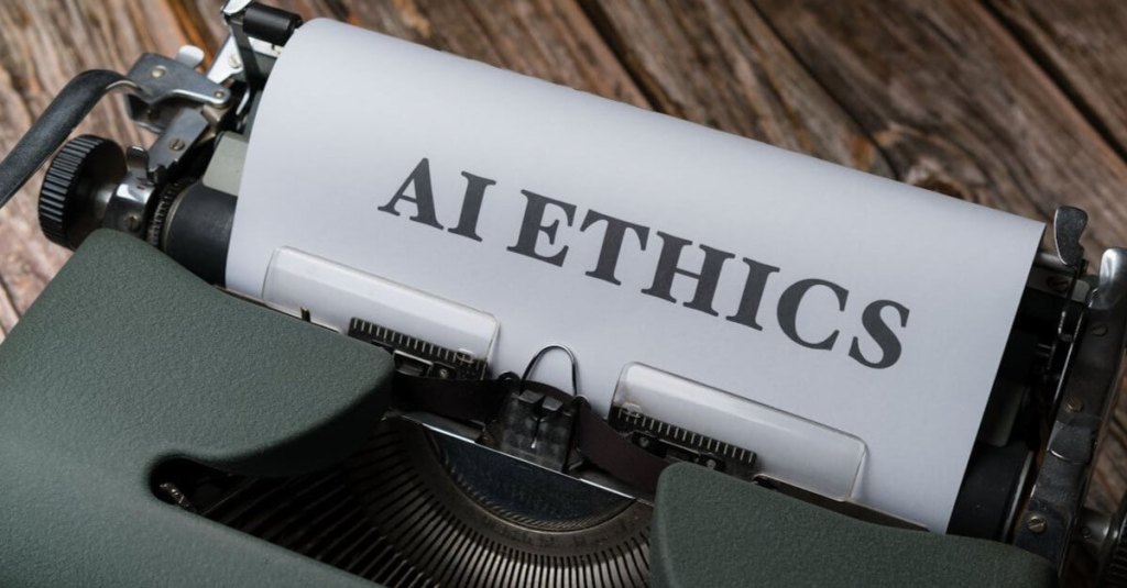 Typewriter with Paper That Has Headline of AI Ethics